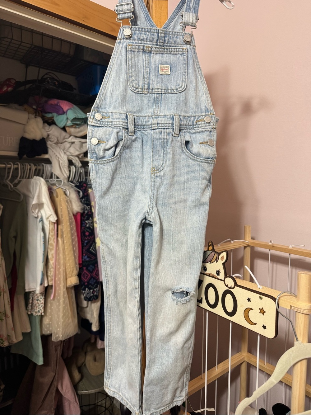 OshKosh B'gosh Light Blue Kids Denim Overalls